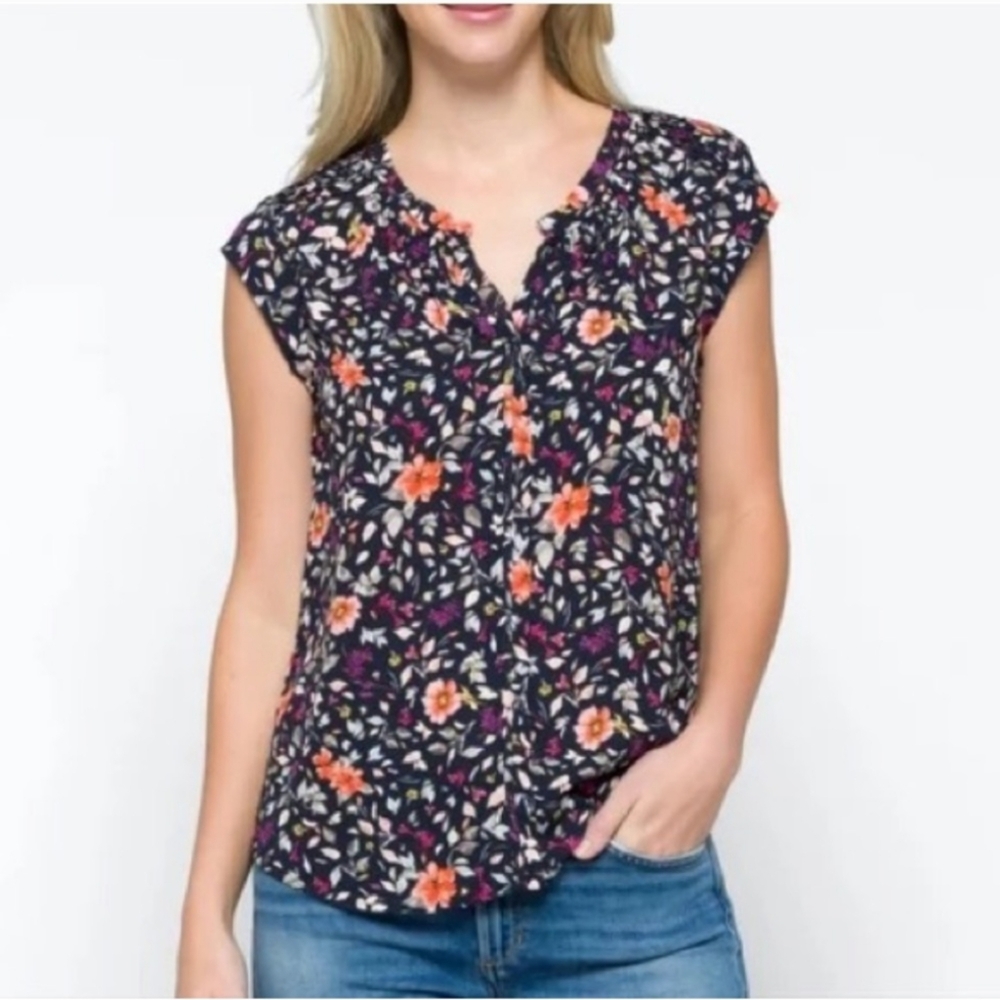 DANIEL RAINN Bernal Split Neck Blouse Size XLP PXL
